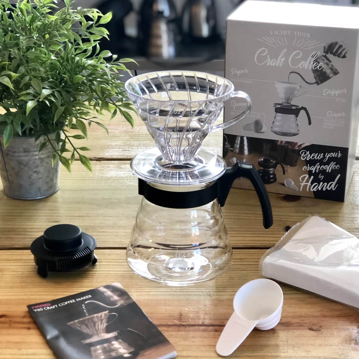 Hario V60-02 Craft Coffee Maker Kit - Dripper + Server + Filters