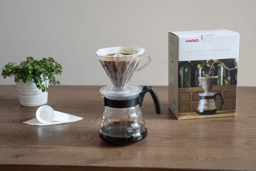 Hario V60-02 Craft Coffee Maker Kit - Dripper + Server + Filters